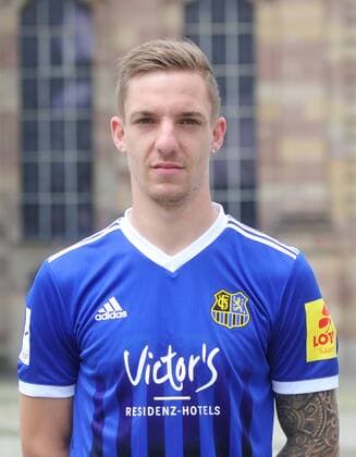 Das Team des 1. FC Saarbrücken am Donnerstag (12.07.2018) vor der Ludwigskirche in Saarbrücken. Im Bild: Marco Kehl-Gomez ( 33).