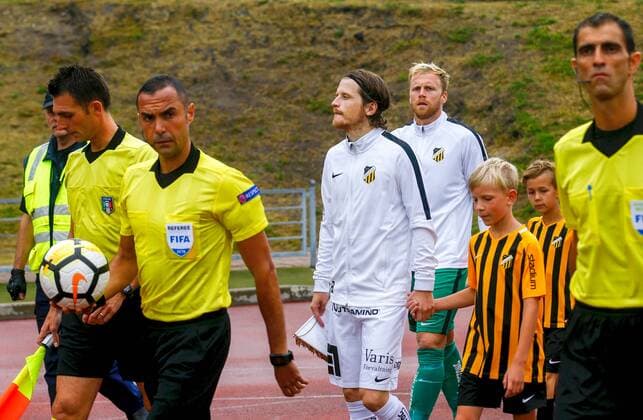 180712 Erik Friberg of Häcken prior the UEFA Europa League qualifying match between Liepaja vs Häcken on 12th of July 2018 in Liepaja, Latvia Copyright: ValdaxKalnina BB180712BB550
