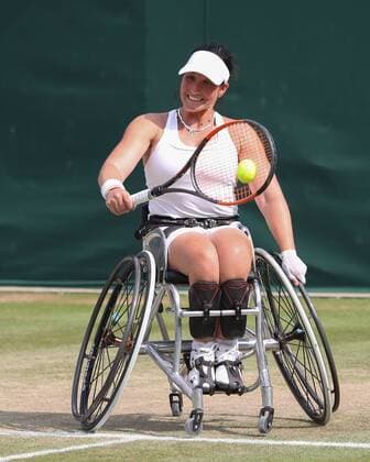 Katharina Krueger, Rollstuhl Damen Einzel Tennis - Wimbledon 2018 - Grand Slam ITF ATP Tennis Herren WTA Tennis Damen - AELTC - London - - Great Britain - 12 July 2018. Copyright: xJuergenxHasenkopfx