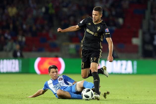 ZABRZE 12.07.2018 PILKA NOZNA FOOTBALL LIGA EUROPY I RUNDA KWALIFIKACJI FIRST ROUND QUALIFICATION UEFA EUROPA LEAGUE GORNIK ZABRZE - ZARIA BALTI NZ. IGOR ANGULO (GORNIK) FOT. MICHAL CHWIEDUK FOKUSMEDIA.COM.PL NEWSPIX.PL --- Newspix.pl  180712CHW053
