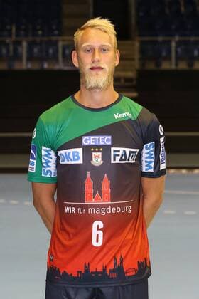 Matthias Musche (SC Magdeburg) - 1.BL Handball Bundesliga Saison 2018-2019 offizeller Fototermin Porträttermin 2018 2019 SC Magdeburg in der GETEC Arena in Magdeburg - Einzelbild,Portrait,Deutschland, Handball, Mann, Maenner,11.07.2018