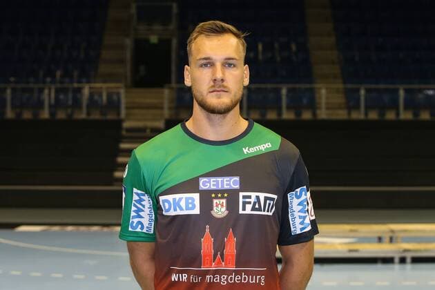 Christian O Sullivan (SC Magdeburg) - 1.BL Handball Bundesliga Saison 2018-2019 offizeller Fototermin Porträttermin 2018 2019 SC Magdeburg in der GETEC Arena in Magdeburg - Einzelbild,Portrait,Deutschland, Handball, Mann, Maenner,11.07.2018