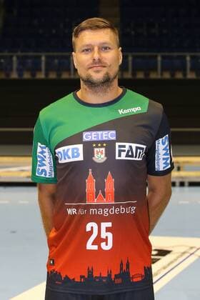 Marko Bezjak (SC Magdeburg) - 1.BL Handball Bundesliga Saison 2018-2019 offizeller Fototermin Porträttermin 2018 2019 SC Magdeburg in der GETEC Arena in Magdeburg - Einzelbild,Portrait,Deutschland, Handball, Mann, Maenner,11.07.2018
