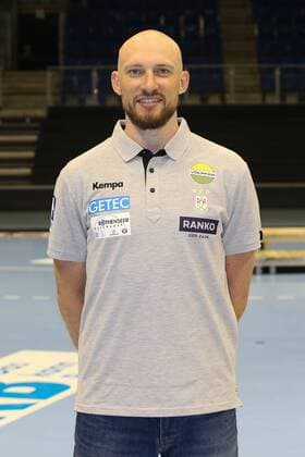 Co-Trainer Yves Grafenhorst (SC Magdeburg) - 1.BL Handball Bundesliga Saison 2018-2019 offizeller Fototermin Porträttermin 2018 2019 SC Magdeburg in der GETEC Arena in Magdeburg - Einzelbild,Portrait,Deutschland, Handball, Mann, Maenner,11.07.2018