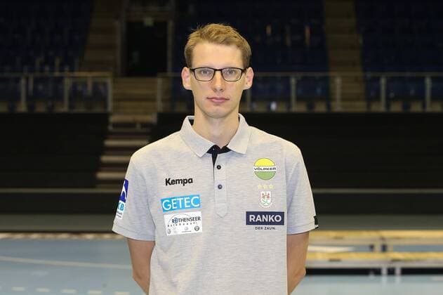 Jugendkoordinator Felix Eckert (SC Magdeburg) - 1.BL Handball Bundesliga Saison 2018-2019 offizeller Fototermin Porträttermin 2018 2019 SC Magdeburg in der GETEC Arena in Magdeburg - Einzelbild,Portrait,Deutschland, Handball, Mann, Maenner,11.07.2018