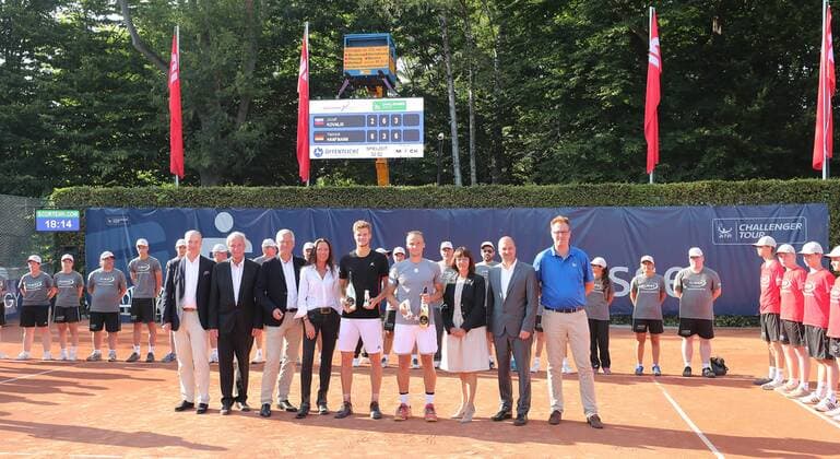 Finale Einzel Yannick Hanfmann (GER) Sieger der Sparkassen Open 2018 Jozef Kovalik (SVK)