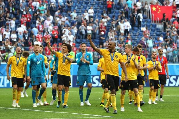 Sport Themen der Woche KW28 Sport Bilder des Tages WM 2018, Belgien erringt Platz 3 (180714) -- SAINT PETERSBURG, July 14, 2018 -- Players of Belgium greet the audience after the awarding ceremony of the 2018 FIFA World Cup WM Weltmeisterschaft Fussball third place play-off match between England and Belgium in Saint Petersburg, Russia, July 14, 2018. Belgium defeated England 2-0 and won the third place of the 2018 FIFA World Cup. ) (SP)RUSSIA-SAINT PETERSBURG-2018 WORLD CUP-THIRD PLACE-ENGLAND VS BELGIUM LuxJinbo 