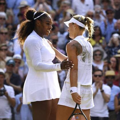 KERBER Angelique GER Siegerin gegen WILLIAMS Serena im Finale der Frauen All England Championships Wimbledon 2018 14.Juli 2018 in Wimbledon *** KERBER Angelique GER Winner against WILLIAMS Serena in Womens Final All England Wimbledon Championships 2018 14 July 2018 at Wimbledon 