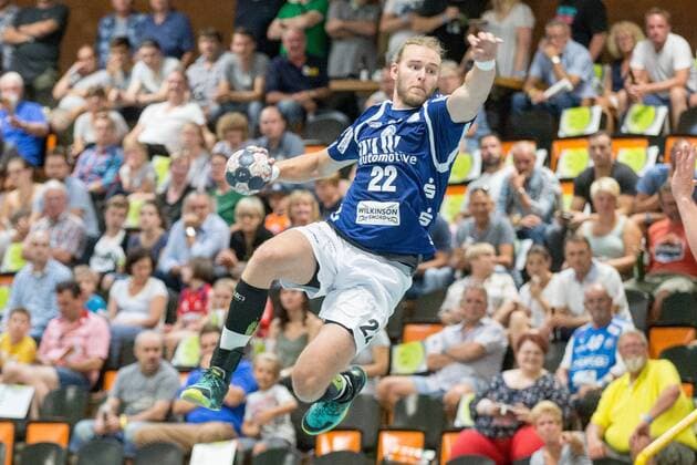 Fabian Gutbrod ( 22, Bergischer HC) beim Wurf HSG Gevelsberg-Silschede vs. Bergischer HC, Handball, Testspiel, 14.07.18 Gevelsberg NRW Deutschland Halle Gevelsberg-West