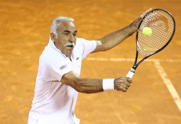 ATP Tennis Herren Umag Exibition match 14.07.2018., Zagreb - 29. Blue Lagoon Croatia Open Umag Tennis Tournament. An Exibition match Between Goran Ivanisevic Nine Serdusic and Mansoura Bahrami and Felix Auger Aliassime. Mansour Bahrami  IgorxSoban PIXSELL