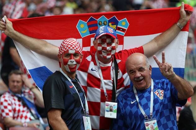 Fußball, WM Finale 2018 in Moskau, Frankreich - Kroatien Football World Cup 2018, finals fans 15.07.2018. Moscow, Russia - Football World Cup 2018 , Finals, Croatia - France. Fans  IgorxKralj PIXSELL