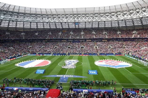 FuÃŸball, WM Finale 2018 in Moskau, Frankreich - Kroatien MOSCOW, RUSSIA - JULY 15, 2018: Luzhniki Stadium ahead of the 2018 FIFA World Cup WM Weltmeisterschaft Fussball Final match between France and Croatia. Stanislav Krasilnikov TASS  TS089870