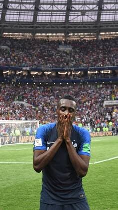 Fussball, Herren, Saison 2017 18, WM in Russland, Finale Frankreich - Kroatien in Moskau (Luschniki), Jubel nach dem Abpfiff, Blaise Matuidi (Nr. 14, Frankreich), 15.07.2018, Copyright: xMatthiasxKochx