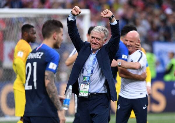 FUSSBALL WM 2018 FINALE ------- Frankreich - Kroatien 15.07.2018 Trainer Didier Deschamps (Frankreich)