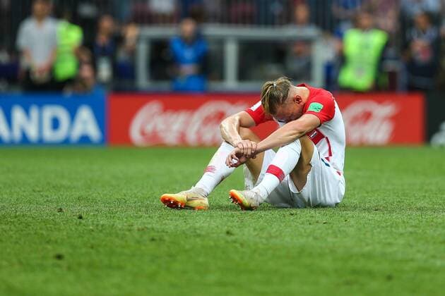 Sport Themen der Woche KW28 July 15, 2018 - Moscow, Russia - Domagoj Vida (CRO) at the end of of the 2018 FIFA World Cup WM Weltmeisterschaft Fussball Russia Final between France and Croatia at Luzhniki Stadium on July 15, 2018 in Moscow, Russia. France v Croatia - 2018 FIFA World Cup Russia Final  - ZUMAn230 20180715_zaa_n230_302 Copyright: xFotoxOlimpikx