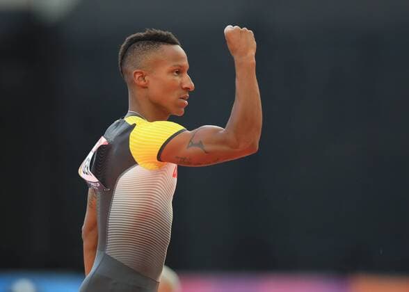 Sport Themen der Woche KW28 Sport Bilder des Tages 15th July 2018, London Stadium, London, England; The Athletics World Cup, day 2; Raphael Holzdeppe (GER) celebrates as he clears 5.75m in the Men s Pole Vault  ActionPlus12048188 ShaunxBrooks