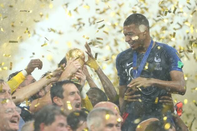 IMAGO Iconic Moments, Fußball Fußball, WM Finale 2018 in Moskau, Frankreich - Kroatien Kylian Mbappe (FRA), JULY 15, 2018 - Football Soccer : FIFA World Cup WM Weltmeisterschaft Fussball Russia 2018 final match between France 4-2 Croatia at Luzhniki Stadium in Moscow, Russia. Noxthirdxpartyxsales  (82212165)