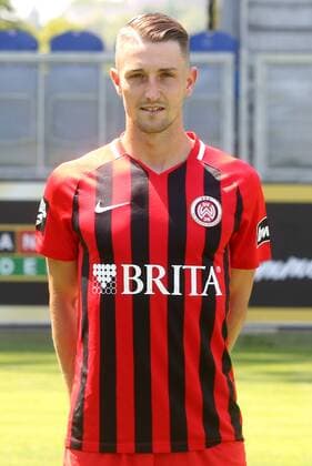 16.07.2018, xxxx, Fussball 3.Liga, SV Wehen Wiesbaden Fototermin 2018 - Porträttermin 2018 2019 emspor, v.l. Stephan Andrist (SV Wehen Wiesbaden) Wiesbaden