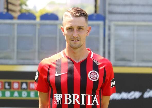 16.07.2018, xxxx, Fussball 3.Liga, SV Wehen Wiesbaden Fototermin 2018 - Porträttermin 2018 2019 emspor, v.l. Stephan Andrist (SV Wehen Wiesbaden) Wiesbaden