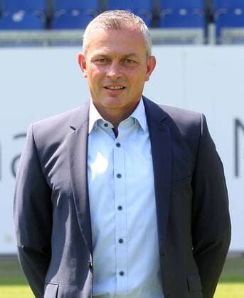16.07.2018, xxxx, Fussball 3.Liga, SV Wehen Wiesbaden Fototermin 2018 - Porträttermin 2018 2019 emspor, v.l. Sportdirektor Christian Hock (SV Wehen Wiesbaden) Wiesbaden