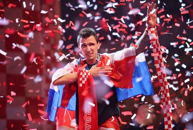WM 2018, Kroatiens Nationalmannschaft wird in Zagreb empfangen Ceremonial reception for Vatreni at Ban Josip Jelacic Square 16.07.2018., Croatia, Zagreb - Ceremonial reception for Vatreni at Ban Josip Jelacic Square. Croatian national football team won second place at the 2018 World Cup in Russia. Mario Mandzukic  PetarxGlebov PIXSELL