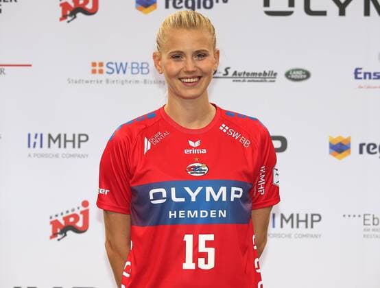 17.07.2018, Deutschland, Ludwigsburg, Handball Bundesliga Frauen Saison 2018 2019 SG BBM Bietigheim Portraittermin: Kim Naidzinavicius
