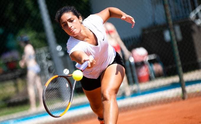 Sport Bilder des Tages TENNIS - ITF Future Ladies VIENNA,AUSTRIA,17.JUL.18 - TENNIS - ITF Future Ladies. Image shows Ola Abou Zekry (EGY). GEPAxpictures xPhilippxBrem