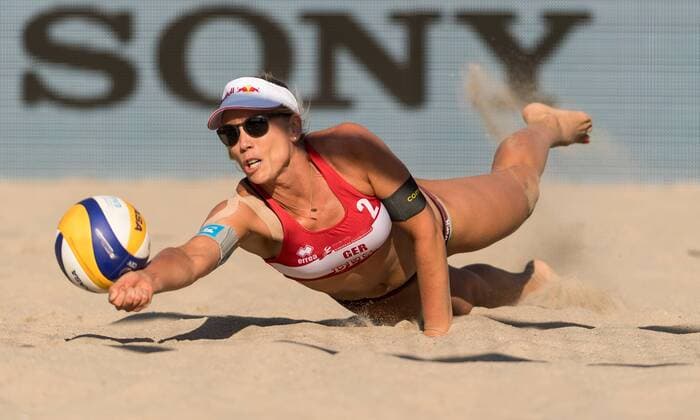 Sport Bilder des Tages European Championships Beach volleyball Beachvolleyball 2018, 17.07.2018 Karla Borger (GER); European Championships Beach Volleyball 2018 am 17.07.2018, Apeldoorn, Utrecht, Den Haag, Rotterdam.