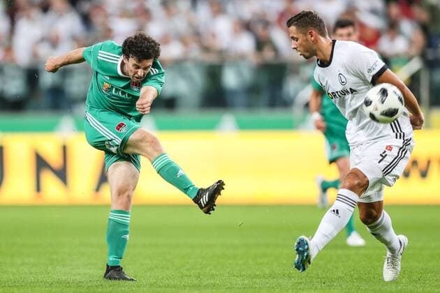 17.07.2018 WARSZAWA, LAZIENKOWSKA PILKA NOZNA (FOOTBALL), 1 RUNDA KWALIFIKACYJNA DO LIGI MISTRZOW UEFA (1ST QUALIFICATION ROUND UEFA CHAMPIONS LEAGUE) MECZ (GAME ) LEGIA WARSZAWA - CORK CITY NZ BARRY MCNAMEE, MATEUSZ WIETESKA FOTO LUKASZ GROCHALA CYFRASPORT NEWSPIX.PL --- Newspix.pl  20180717CSLG0013
