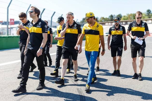 Carlos Sainz (Renault F1 Team) besichtigt die Strecke, Grosser Preis von Deutschland 2018, Motorsport, Formel 1, 19.07.2018, Grosser Preis von Deutschland 2018, Motorsport, Formel 1, 19.07.2018 Hockenheim Copyright: xEIBNER AlexanderxNeisx EP_ANS
