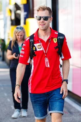 Sebastian Vettel (Scuderia Ferrari) kommt an die Strecke, Grosser Preis von Deutschland 2018, Motorsport, Formel 1, 19.07.2018, Grosser Preis von Deutschland 2018, Motorsport, Formel 1, 19.07.2018 Hockenheim Copyright: xEIBNER AlexanderxNeisx EP_ANS