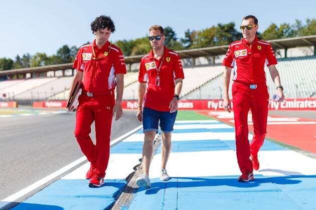 Sebastian Vettel (Scuderia Ferrari) besichtigt die Strecke, Grosser Preis von Deutschland 2018, Motorsport, Formel 1, 19.07.2018, Grosser Preis von Deutschland 2018, Motorsport, Formel 1, 19.07.2018 Hockenheim Copyright: xEIBNER AlexanderxNeisx EP_ANS