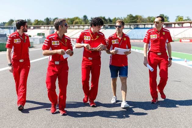 Sebastian Vettel (Scuderia Ferrari) besichtigt die Strecke, Grosser Preis von Deutschland 2018, Motorsport, Formel 1, 19.07.2018, Grosser Preis von Deutschland 2018, Motorsport, Formel 1, 19.07.2018 Hockenheim Copyright: xEIBNER AlexanderxNeisx EP_ANS