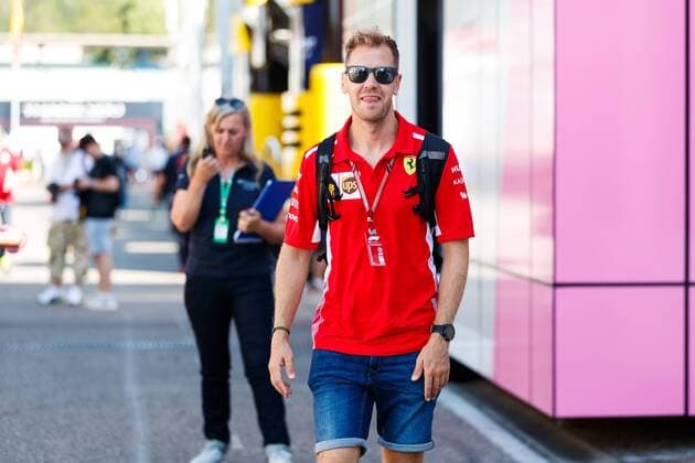 Sebastian Vettel (Scuderia Ferrari) kommt an die Strecke, Grosser Preis von Deutschland 2018, Motorsport, Formel 1, 19.07.2018, Grosser Preis von Deutschland 2018, Motorsport, Formel 1, 19.07.2018 Hockenheim Copyright: xEIBNER AlexanderxNeisx EP_ANS