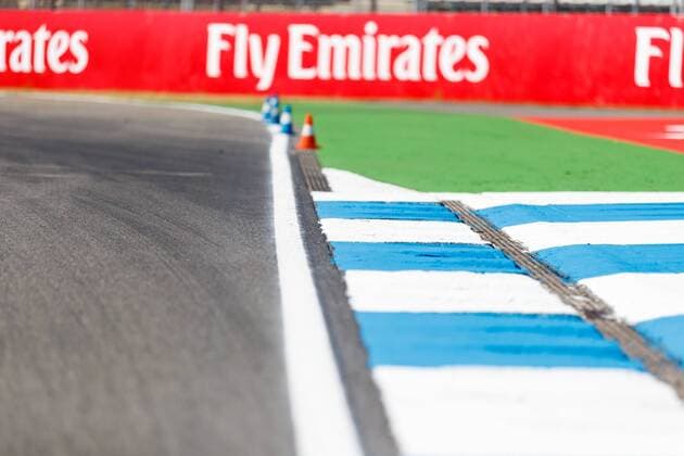 Blick auf die Curbs in der ersten Kurve, Grosser Preis von Deutschland 2018, Motorsport, Formel 1, 19.07.2018, Grosser Preis von Deutschland 2018, Motorsport, Formel 1, 19.07.2018 Hockenheim Copyright: xEIBNER AlexanderxNeisx EP_ANS
