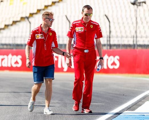 Sebastian Vettel (Scuderia Ferrari) schaut sich die Strecke ganz genau an, Grosser Preis von Deutschland 2018, Motorsport, Formel 1, 19.07.2018, Grosser Preis von Deutschland 2018, Motorsport, Formel 1, 19.07.2018 Hockenheim Copyright: xEIBNER AlexanderxNeisx EP_ANS