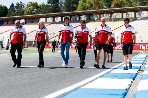Marcus Ericsson (Sauber F1 Team) besichtigt die Strecke mit Teammitgliedern, Grosser Preis von Deutschland 2018, Motorsport, Formel 1, 19.07.2018, Grosser Preis von Deutschland 2018, Motorsport, Formel 1, 19.07.2018 Hockenheim Copyright: xEIBNER AlexanderxNeisx EP_ANS