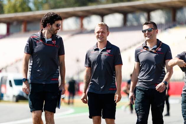 Kevin Magnussen (Haas F1 Team) besichtigt die Strecke mit Teammitgliedern, Grosser Preis von Deutschland 2018, Motorsport, Formel 1, 19.07.2018, Grosser Preis von Deutschland 2018, Motorsport, Formel 1, 19.07.2018 Hockenheim Copyright: xEIBNER AlexanderxNeisx EP_ANS