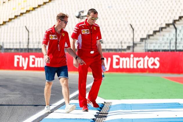 Sebastian Vettel (Scuderia Ferrari) bei der Streckenbesichtigung, Grosser Preis von Deutschland 2018, Motorsport, Formel 1, 19.07.2018, Grosser Preis von Deutschland 2018, Motorsport, Formel 1, 19.07.2018 Hockenheim Copyright: xEIBNER AlexanderxNeisx EP_ANS