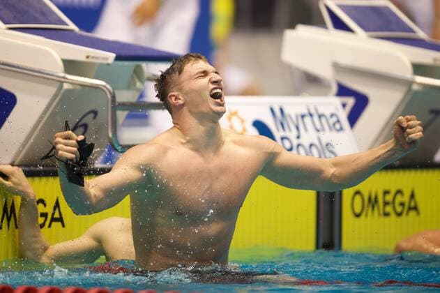 Sport Themen der Woche KW29 Sport Bilder des Tages Schwimmen Berlin 19.07.2018 Deutsche Meisterschaften DM Finale Finals 200 m Schmetterling Butterfly herren Männer Ramon Klenz Neuer Deutscher Rekord *** Swimming Berlin 19 07 2018 German Championships DM Final Finals 200 m Butterfly Butterfly men Ramon Klenz New German record