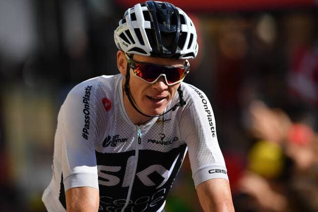 British Chris Froome of Team Sky crosses the finish line of the twelfth stage in the 105th edition of the Tour de France cycling race, 175,5km from Bourg-Saint-Maurice Les Arcs to Alpe d Huez, France, Thursday 19 July 2018. This year s Tour de France takes place from July 7th to July 29th. DAVIDxSTOCKMAN  x05389115x