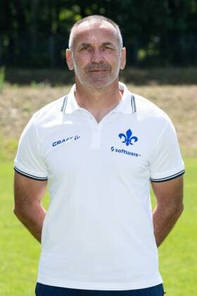 19.07.2018, xfux, Fussball 2.Bundesliga, SV Darmstadt 98 Fototermin Saison 2018 2019, PortraÌˆttermin 2018 2019, emspor, emonline, deloka, v.l. Interimstorwarttrainer Uwe Zimmermann; (SV Darmstadt 98) Darmstadt