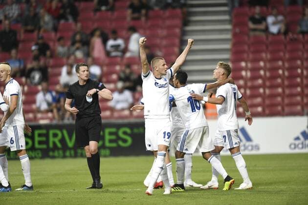 FC Koebenhavn and Kuopion Palloseura of Finland, during the UEFA Europa League first qualifying round, 2nd leg match at Parken Stadium in Copenhagen, Denmark. Thursday July 19. 2018.. , Copenhagen Danmark  Copyright: PhilipxDavalix cop101 spdk20180719-214359-L