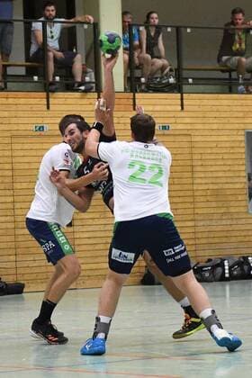 Christian Rau (SG H2Ku Herrenberg) bei einem Angriff, Testspiel HC Oppenweiler Backnang vs. SG H2Ku Herrenberg, Handball, 19.07.2018, Testspiel HC Oppenweiler Backnang vs. SG H2Ku Herrenberg, Handball, 19.07.2018 Oppenweiler Copyright: xEIBNER Florian_Schustx EP_SCHUST