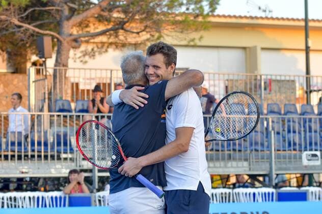 Manssour Barami - Paul Henri Mathieu CELEBRITES : Classic Tennis Tour 2018 - Saint Tropez - 19 07 2018 NorbertScanella Panoramic 