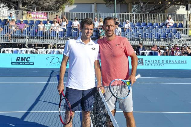 Paul Henri Mathieu - Michael Llodra CELEBRITES : Classic Tennis Tour 2018 - Saint Tropez - 19 07 2018 NorbertScanella Panoramic 