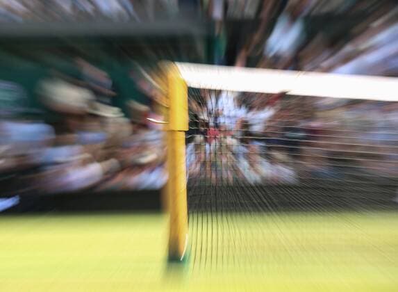 Wimbledon ,Netzpfosten, Zoomeffekt Copyright: xJuergenxHasenkopfx
