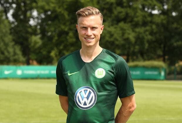Yannick Gerhardt Fußball Fussball DFL erste 1.Bundesliga Herren Saison 2018 2019 20.07.2018 VfL Wolfsburg Porträttermin , Porträt, Vorstellung, Präsentation, Pressetermin