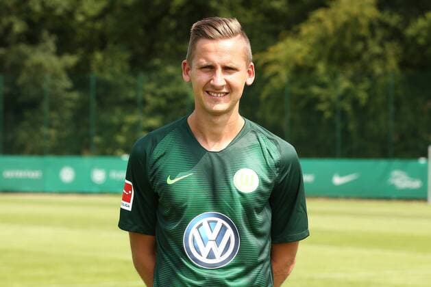 Paul Seguin Fußball Fussball DFL erste 1.Bundesliga Herren Saison 2018 2019 20.07.2018 VfL Wolfsburg Porträttermin , Porträt, Vorstellung, Präsentation, Pressetermin
