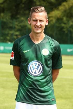 Paul Seguin Fußball Fussball DFL erste 1.Bundesliga Herren Saison 2018 2019 20.07.2018 VfL Wolfsburg Porträttermin , Porträt, Vorstellung, Präsentation, Pressetermin